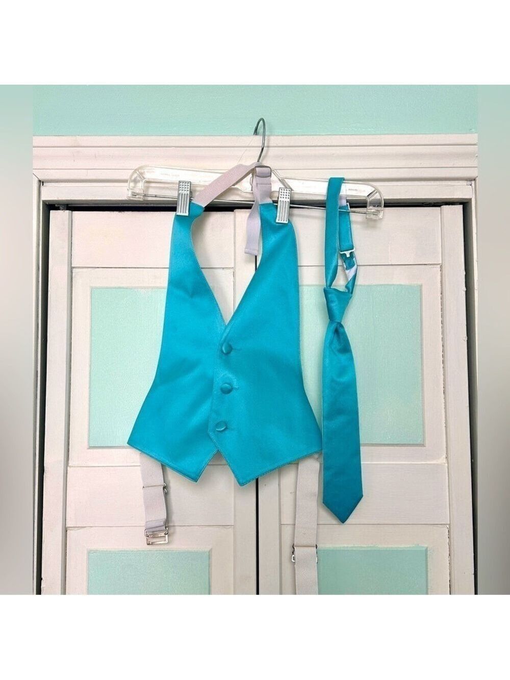 Kids Small Boys Pool Aqua Vest Wedding sizes 3T 4 5 6 adjustable with tie